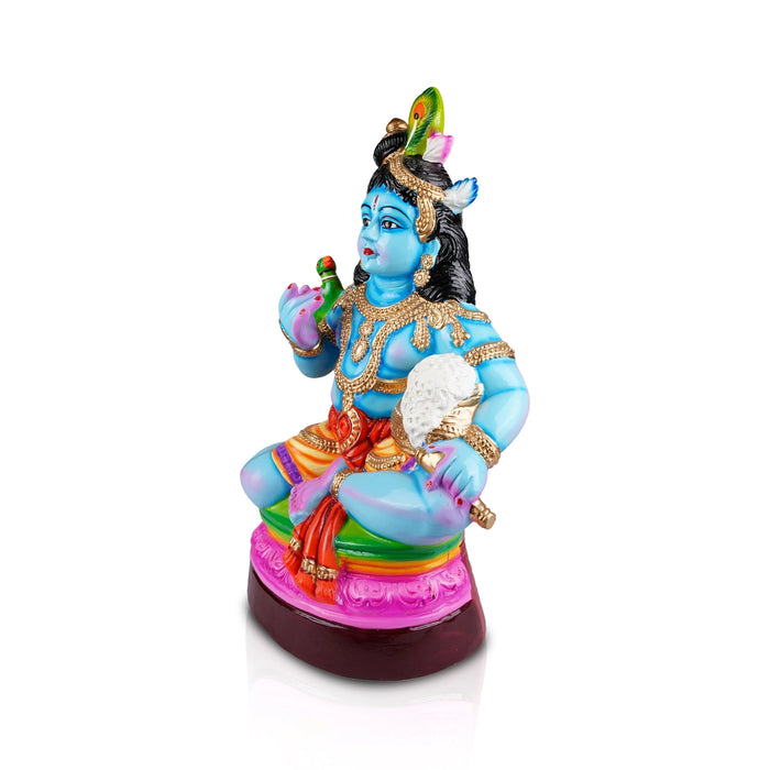 Butter Krishna Paper Mache Golu Bommai - 27 x 16 Inches | Giri Golu Doll/ Navaratri Golu Bomma/Gombe