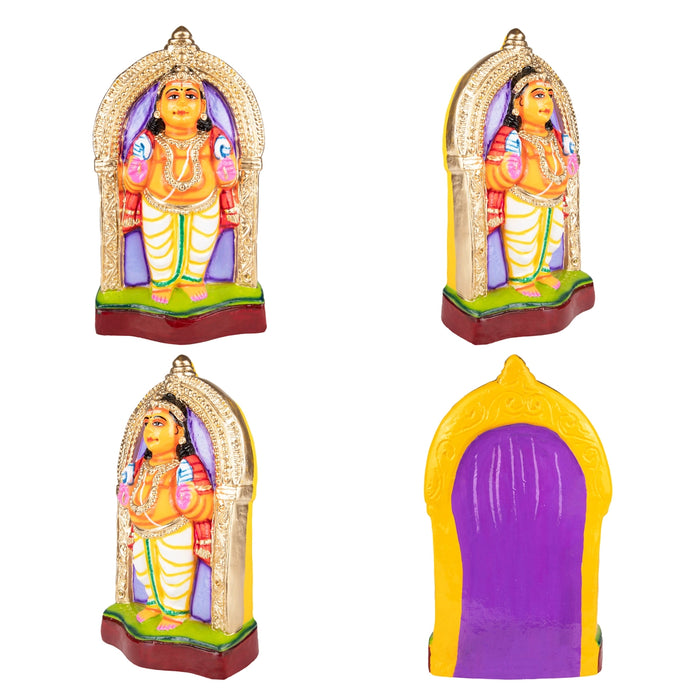 Kubera Lakshmi Statue Paper Mache Golu Bommai Set - 15 x 7 Inches | Giri Golu Doll/ Navaratri Golu Bomma/Gombe - Paper Mache Kolu Bommai