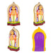 Kubera Lakshmi Statue Paper Mache Golu Bommai Set - 15 x 7 Inches | Giri Golu Doll/ Navaratri Golu Bomma/Gombe - Paper Mache Kolu Bommai