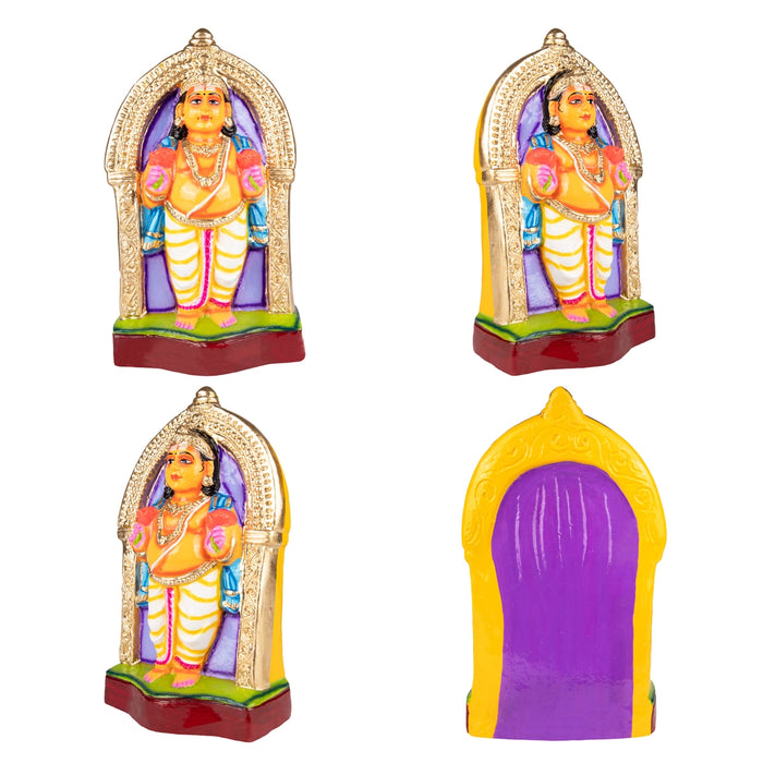Kubera Lakshmi Statue Paper Mache Golu Bommai Set - 15 x 7 Inches | Giri Golu Doll/ Navaratri Golu Bomma/Gombe - Paper Mache Kolu Bommai