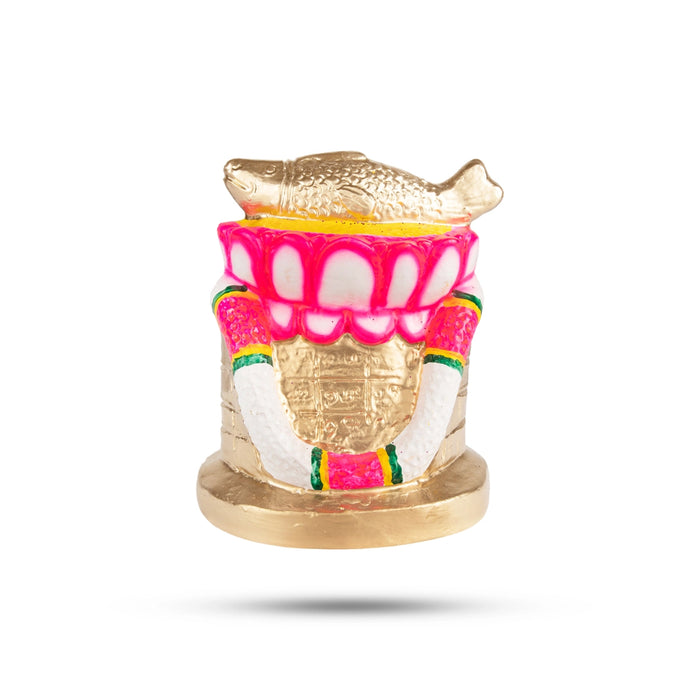 Kubera Lakshmi Statue Paper Mache Golu Bommai Set - 15 x 7 Inches | Giri Golu Doll/ Navaratri Golu Bomma/Gombe - Paper Mache Kolu Bommai