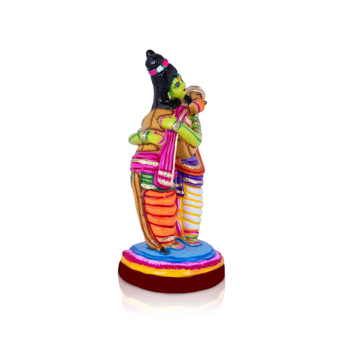 Ram Hanuman Murti Paper Mache Golu Bommai - 16 x 7 Inches | Giri Golu Doll/ Navaratri Golu Bomma/Gombe/Bommai - Paper Mache Kolu Bommai