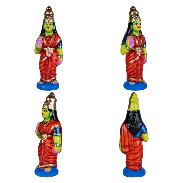 Thiruparkadal Clay Golu Bommai Set - 11 x 22 Inches | Giri Golu Doll/ Navaratri Golu Bomma/ Gombe