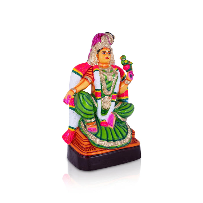 Bala Andal Statue Paper Mache Golu Bommai - 16 x 10 Inches | Giri Golu Doll/ Navaratri Golu Bomma/Gombe/Bommai - Paper Mache Kolu Bommai
