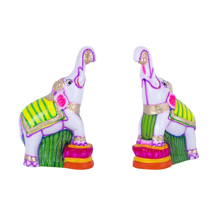 Ashtalakshmi Idol Paper Mache Golu Bommai Set - 12 X 8 Inches | Giri Golu Doll/ Navaratri Golu Bommai/ Gombe - Paper Mache Kolu Bommai