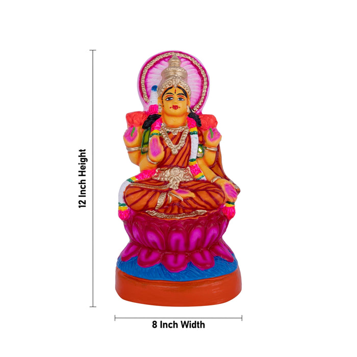 Ashtalakshmi Idol Paper Mache Golu Bommai Set - 12 X 8 Inches | Giri Golu Doll/ Navaratri Golu Bommai/ Gombe - Paper Mache Kolu Bommai