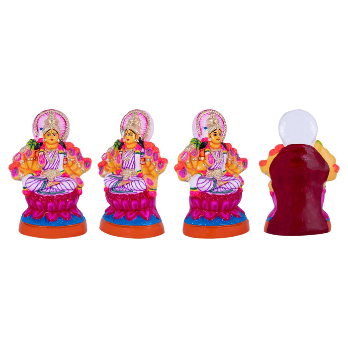 Ashtalakshmi Idol Paper Mache Golu Bommai Set - 12 X 8 Inches | Giri Golu Doll/ Navaratri Golu Bommai/ Gombe - Paper Mache Kolu Bommai