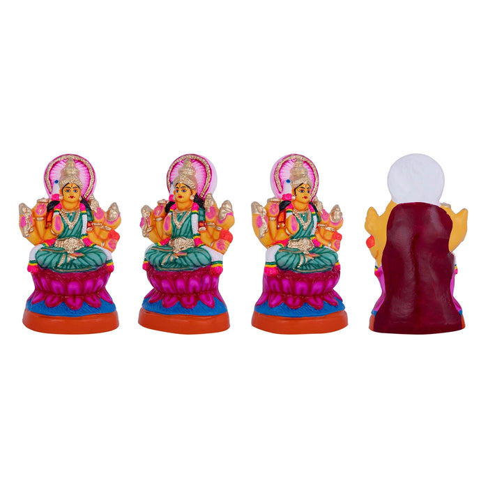 Ashtalakshmi Idol Paper Mache Golu Bommai Set - 12 X 8 Inches | Giri Golu Doll/ Navaratri Golu Bommai/ Gombe - Paper Mache Kolu Bommai