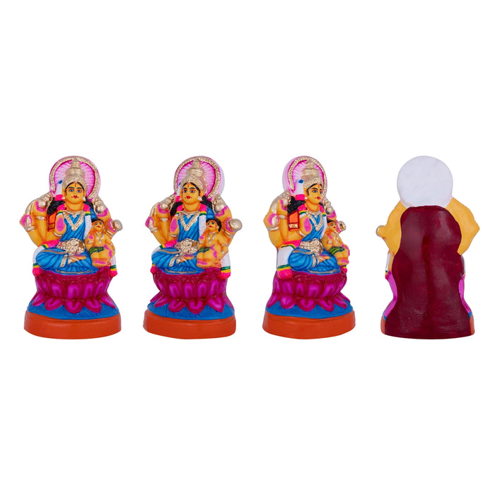 Ashtalakshmi Idol Paper Mache Golu Bommai Set - 12 X 8 Inches | Giri Golu Doll/ Navaratri Golu Bommai/ Gombe - Paper Mache Kolu Bommai