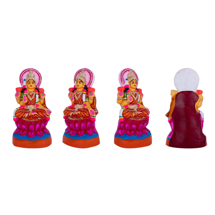 Ashtalakshmi Idol Paper Mache Golu Bommai Set - 12 X 8 Inches | Giri Golu Doll/ Navaratri Golu Bommai/ Gombe - Paper Mache Kolu Bommai