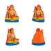 Sangeetha Mummoorthigal Clay Golu Bommai Set - 7 X 5 Inches | Giri Golu Doll/ Navaratri Golu Bommai/ Gombe - Clay Kolu Bommai