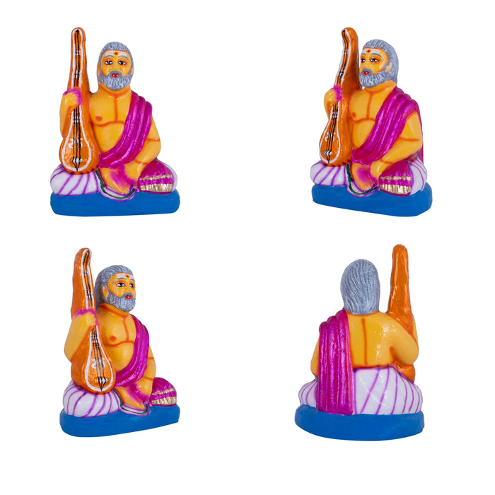 Sangeetha Mummoorthigal Clay Golu Bommai Set - 7 X 5 Inches | Giri Golu Doll/ Navaratri Golu Bommai/ Gombe - Clay Kolu Bommai