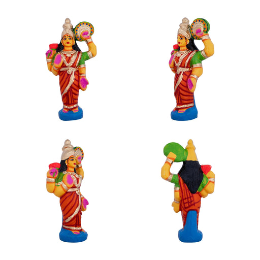 Lalithambikai Clay Golu Bommai Set - 10 Inches | Giri Golu Doll/ Navaratri Golu Bomma/ Gombe/ Bommai - Clay Kolu Bommai