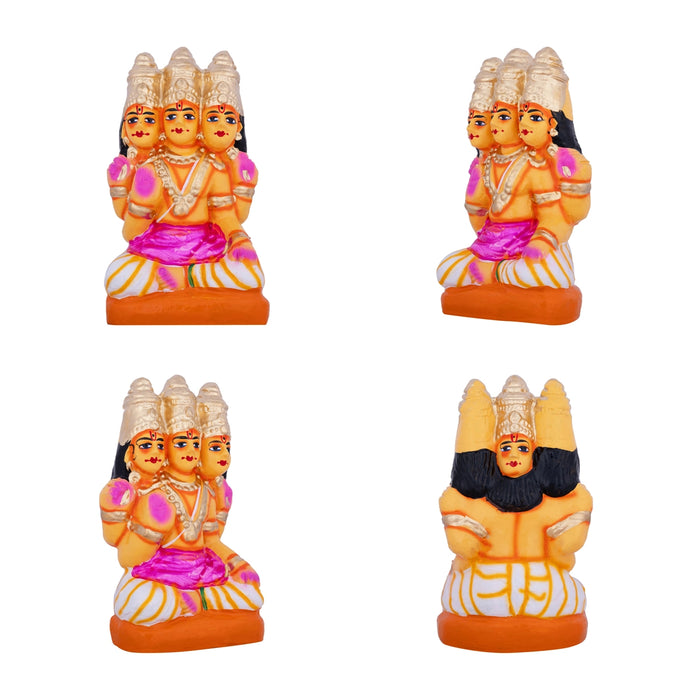Lalithambikai Clay Golu Bommai Set - 10 Inches | Giri Golu Doll/ Navaratri Golu Bomma/ Gombe/ Bommai - Clay Kolu Bommai