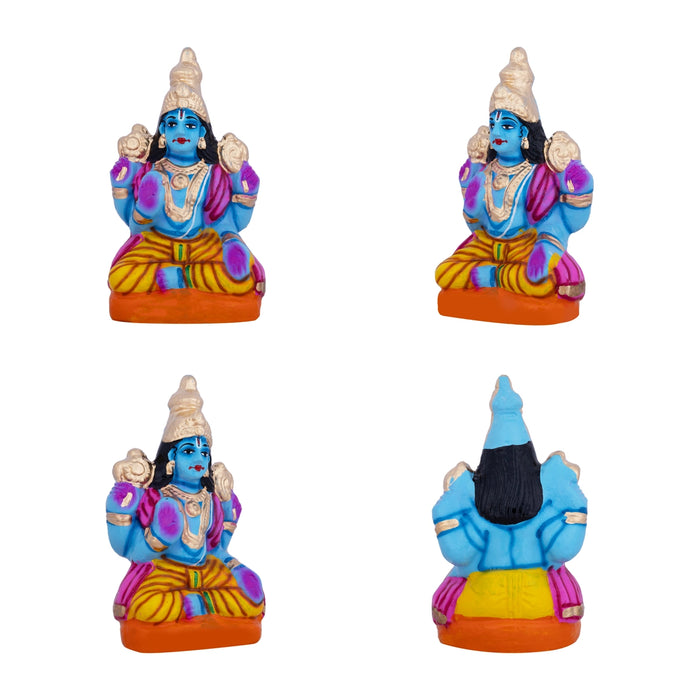 Lalithambikai Clay Golu Bommai Set - 10 Inches | Giri Golu Doll/ Navaratri Golu Bomma/ Gombe/ Bommai - Clay Kolu Bommai