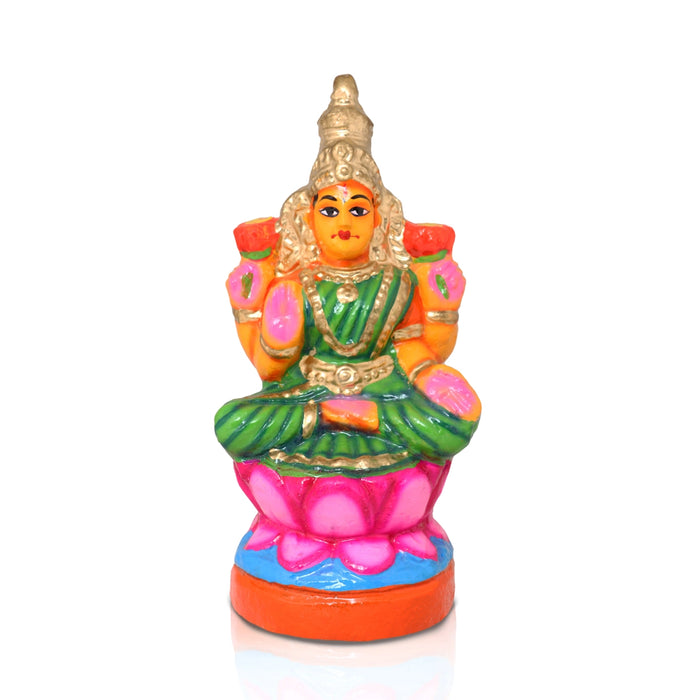 Ashtalakshmi Idols Clay Golu Bommai Set - 9 x 8.5 Inches | Giri Golu Doll/ Navaratri Golu Bomma/ Gombe/ Bommai - Clay Kolu Bommai