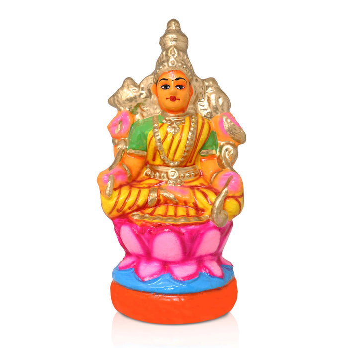 Ashtalakshmi Idols Clay Golu Bommai Set - 9 x 8.5 Inches | Giri Golu Doll/ Navaratri Golu Bomma/ Gombe/ Bommai - Clay Kolu Bommai