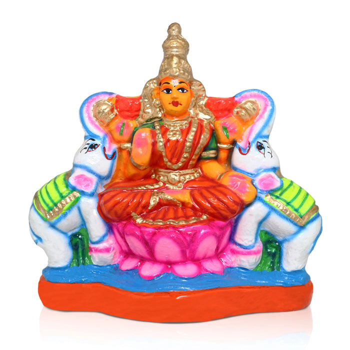 Ashtalakshmi Idols Clay Golu Bommai Set - 9 x 8.5 Inches | Giri Golu Doll/ Navaratri Golu Bomma/ Gombe/ Bommai - Clay Kolu Bommai