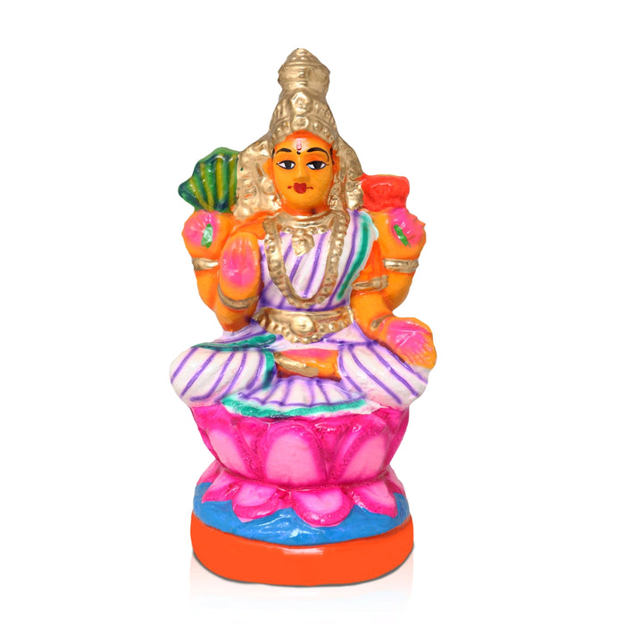 Ashtalakshmi Idols Clay Golu Bommai Set - 9 x 8.5 Inches | Giri Golu Doll/ Navaratri Golu Bomma/ Gombe/ Bommai - Clay Kolu Bommai