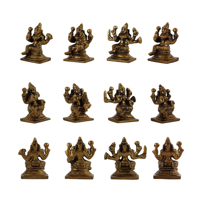 Ashtalakshmi Set - 3 x 2.5 Inches | Giri Golu Doll/ Fibre Doll/ Ashta Laxmi Set for Navratri Decor
