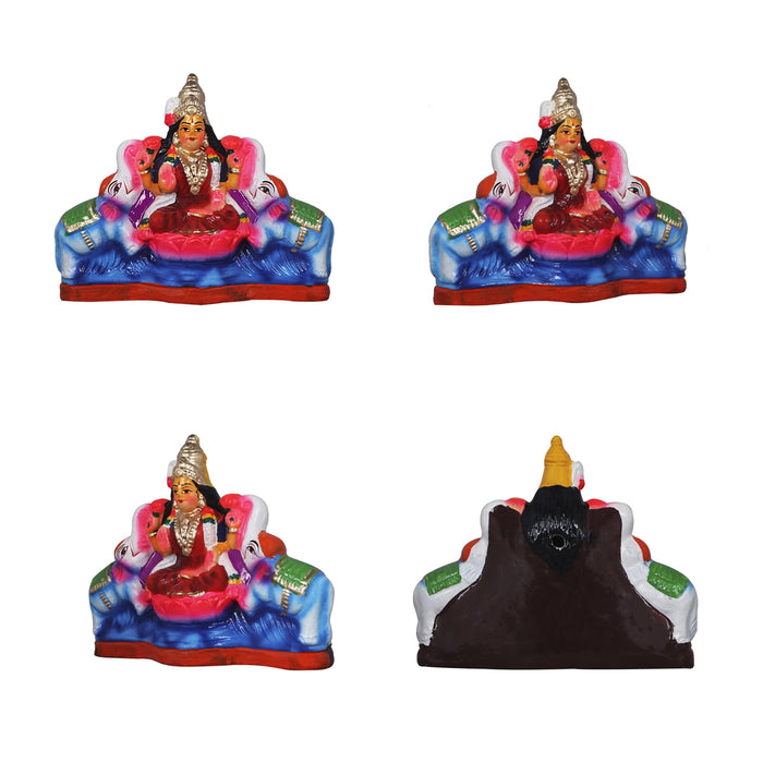 Ashtalakshmi Clay Golu Bommai Set - 8 x 3.5 Inches | Giri Golu Doll/ Navaratri Golu Bomma/Gombe/Bommai - Clay Kolu Bommai