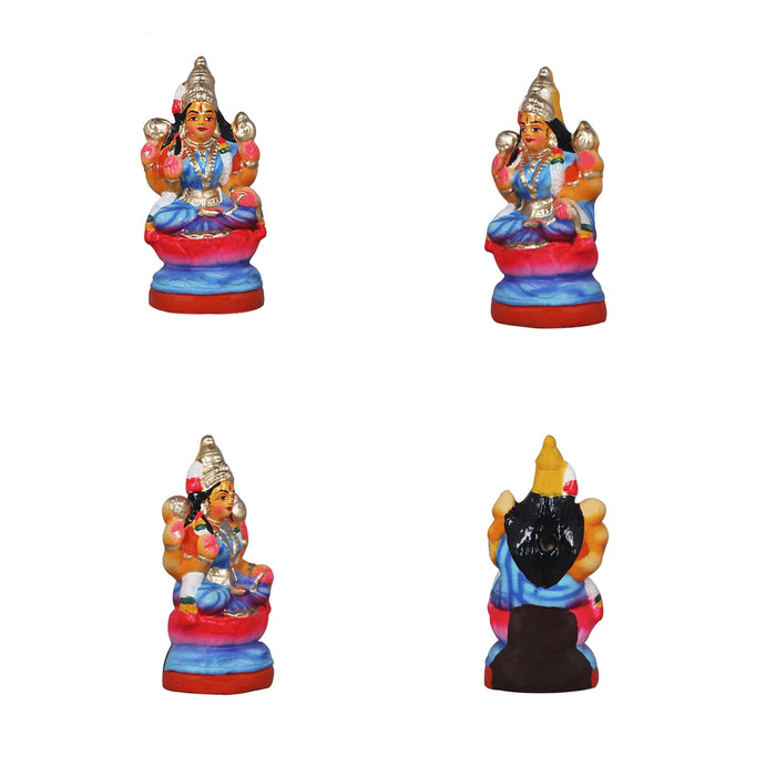 Ashtalakshmi Clay Golu Bommai Set - 8 x 3.5 Inches | Giri Golu Doll/ Navaratri Golu Bomma/Gombe/Bommai - Clay Kolu Bommai