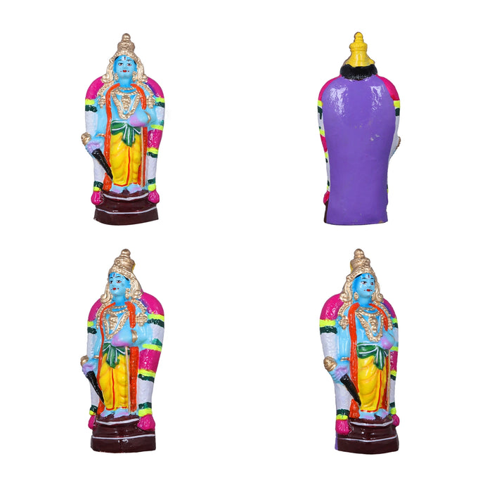Andal Rangamannar Garudazhwar Clay Golu Bommai Set - 10 x 4 Inches | Giri Golu Doll/ Navaratri Golu Bomma/Gombe/Bommai - Clay Kolu Bommai