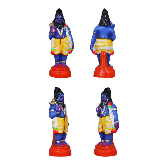 Dasavatharam Clay Golu Bommai Set - 9 x 3.5 Inches | Giri Golu Doll/ Navaratri Golu Bomma/Gombe/Bommai - Clay Kolu Bommai