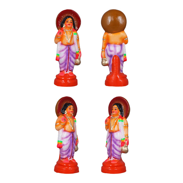 Dasavatharam Clay Golu Bommai Set - 9 x 3.5 Inches | Giri Golu Doll/ Navaratri Golu Bomma/Gombe/Bommai - Clay Kolu Bommai
