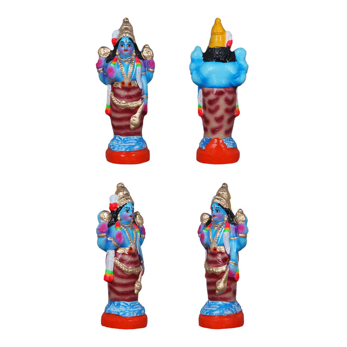 Dasavatharam Clay Golu Bommai Set - 9 x 3.5 Inches | Giri Golu Doll/ Navaratri Golu Bomma/Gombe/Bommai - Clay Kolu Bommai