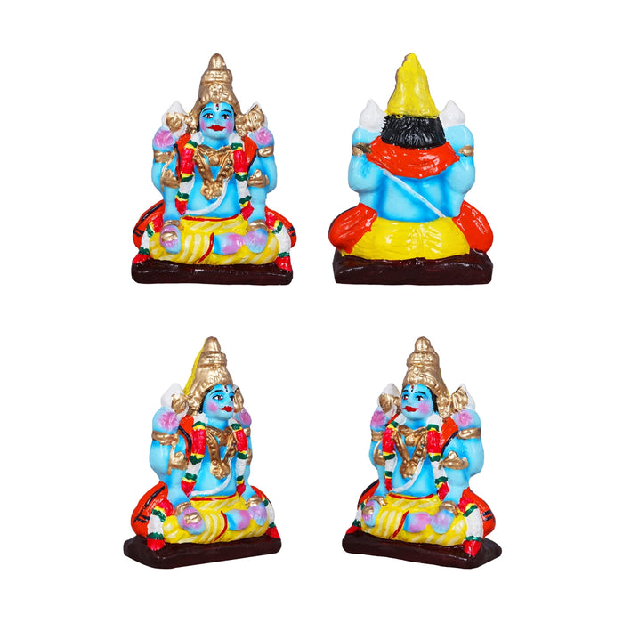 Perumal Thayam Clay Golu Bommai Set - 8 x 7 Inches | Giri Golu Doll/ Navaratri Golu Bomma/ Gombe/ Bommai - Clay Kolu Bommai