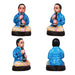 Kalyanam Clay Golu Bommai Set - 7 x 2.5 Inches | Giri Golu Doll/ Navaratri Golu Bomma/Gombe/Bommai - Clay Kolu Bommai