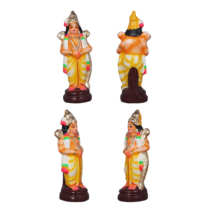 Ramar Clay Golu Bommai Set - 9 x 4 Inches | Giri Golu Doll/ Navaratri Golu Bomma/Gombe/Bommai - Clay Kolu Bommai