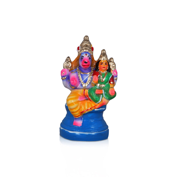 Lakshmi Hayagriva Clay Golu Bommai - 8 x 4 Inches | Giri Golu Doll/ Navaratri Golu Bomma/Gombe/Bommai