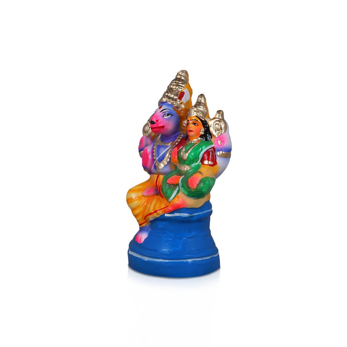 Lakshmi Hayagriva Clay Golu Bommai - 8 x 4 Inches | Giri Golu Doll/ Navaratri Golu Bomma/Gombe/Bommai