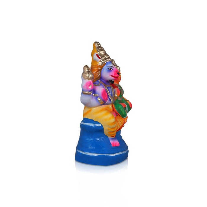 Lakshmi Hayagriva Clay Golu Bommai - 8 x 4 Inches | Giri Golu Doll/ Navaratri Golu Bomma/Gombe/Bommai - Clay Kolu Bommai