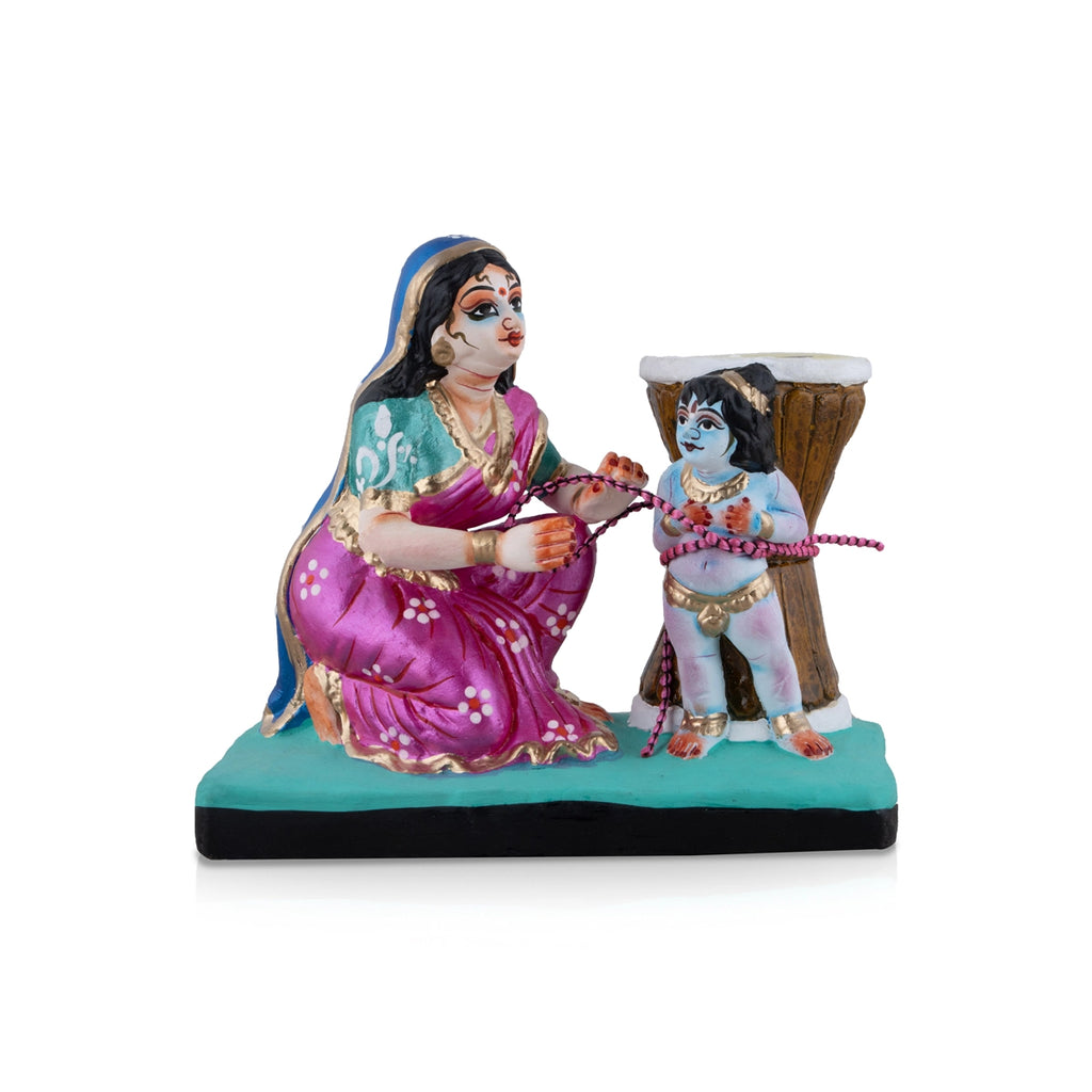 Ural Krishna Clay Golu Bommai - 7 x 7.5 Inches | Giri Golu Doll/ Navaratri Golu Bomma/Gombe/Bommai