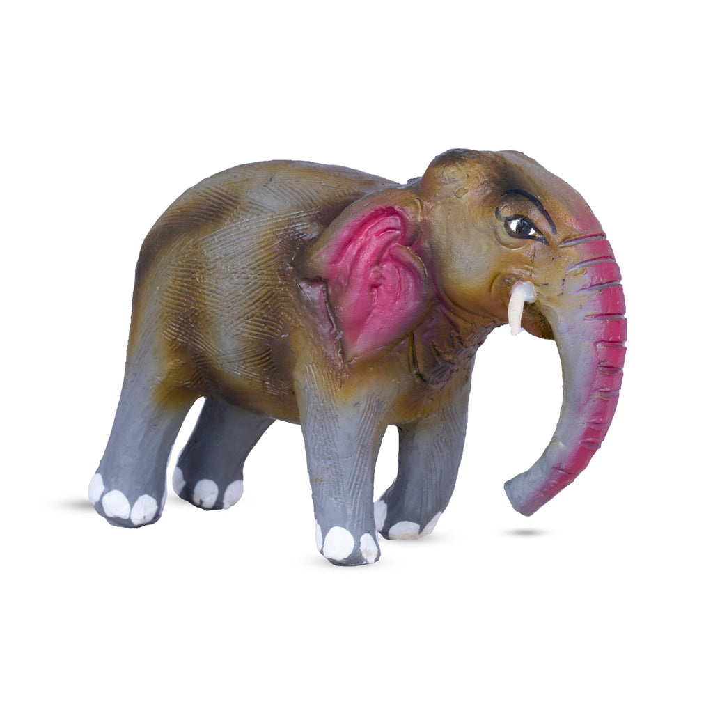 Elephant Clay Golu Bommai - 4.5 x 6 Inches | Giri Golu Doll/ Navaratri Golu Bomma/Gombe/Bommai