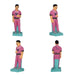 Cricket Game Clay Golu Bommai Set - 7 x 2.5 Inches | Giri Golu Doll/ Navaratri Golu Bomma/Gombe/Bommai - Clay Kolu Bommai