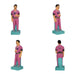 Cricket Game Clay Golu Bommai Set - 7 x 2.5 Inches | Giri Golu Doll/ Navaratri Golu Bomma/Gombe/Bommai - Clay Kolu Bommai