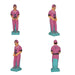 Cricket Game Clay Golu Bommai Set - 7 x 2.5 Inches | Giri Golu Doll/ Navaratri Golu Bomma/Gombe/Bommai - Clay Kolu Bommai