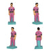 Cricket Game Clay Golu Bommai Set - 7 x 2.5 Inches | Giri Golu Doll/ Navaratri Golu Bomma/Gombe/Bommai - Clay Kolu Bommai