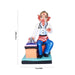 Doctor Ganesha Checking Mooshika Clay Golu Bommai - 9 x 5 Inches | Giri Golu Doll/ Navaratri Golu Bomma/Gombe - Clay Kolu Bommai
