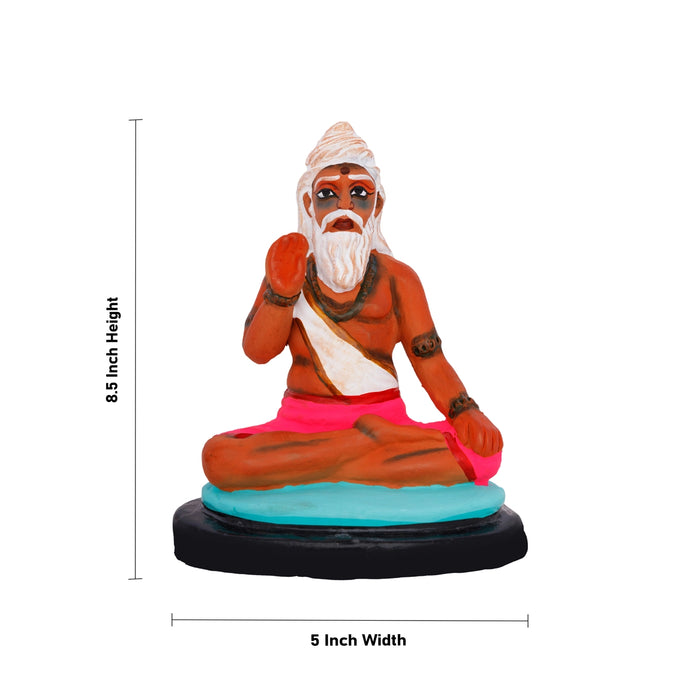 Saptarishi Clay Golu Bommai Set - 8.5 X 5 Inches | Giri Golu Doll/ Navaratri Golu Bomma/ Gombe/ Bommai - Clay Kolu Bommai