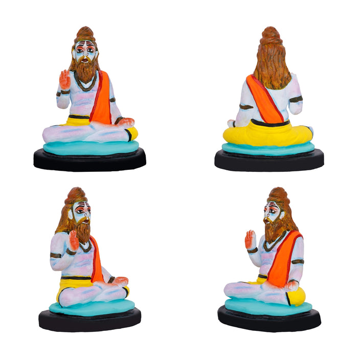 Saptarishi Clay Golu Bommai Set - 8.5 X 5 Inches | Giri Golu Doll/ Navaratri Golu Bomma/ Gombe/ Bommai - Clay Kolu Bommai
