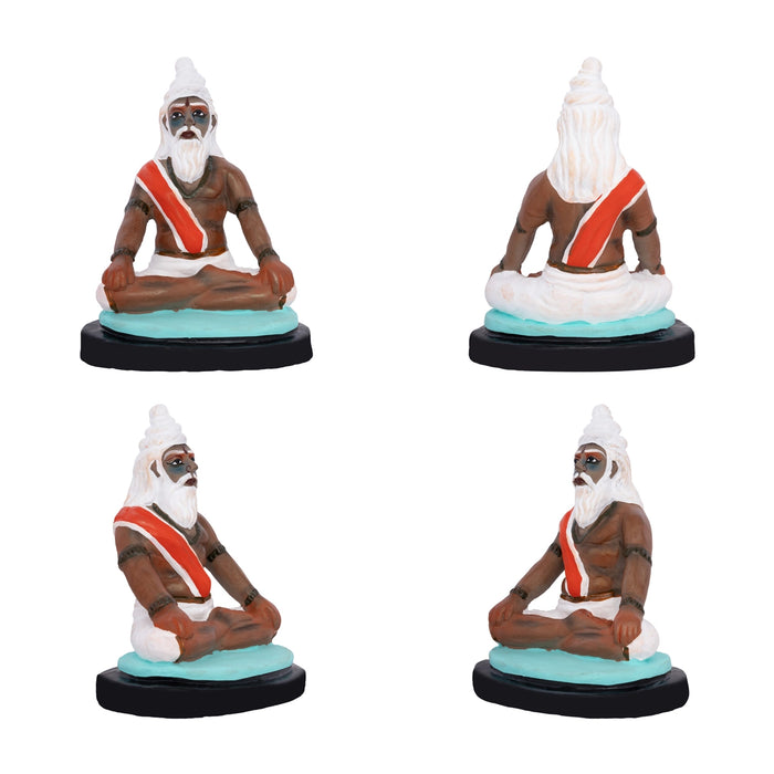 Saptarishi Clay Golu Bommai Set - 8.5 X 5 Inches | Giri Golu Doll/ Navaratri Golu Bomma/ Gombe/ Bommai - Clay Kolu Bommai