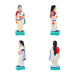 School Clay Golu Bommai Set - 7 x 3 Inches | Giri Golu Doll/ Navaratri Golu Bomma/Gombe/Bommai - Clay Kolu Bommai
