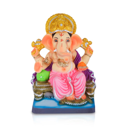 Decorative Clay Ganesha - 16 x 11 Inches | Giri Navaratri Golu Bommai / Vinayagar Statue for Ganesha Chaturthi - Clay Bommai