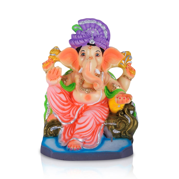 Ganapati Murti - 18 x 12 Inches | Giri Navaratri Clay Bommai/ Decorative Ganesha Idol For Vinayagar Chaturthi