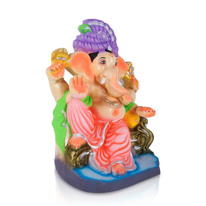 Ganapati Murti - 18 x 12 Inches | Giri Navaratri Clay Bommai/ Decorative Ganesha Idol For Vinayagar Chaturthi